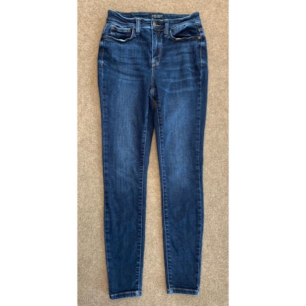 Judy Blue Serena Skinny Jeans Womens 3/26 High Rise Stretch Taper Dark Denim